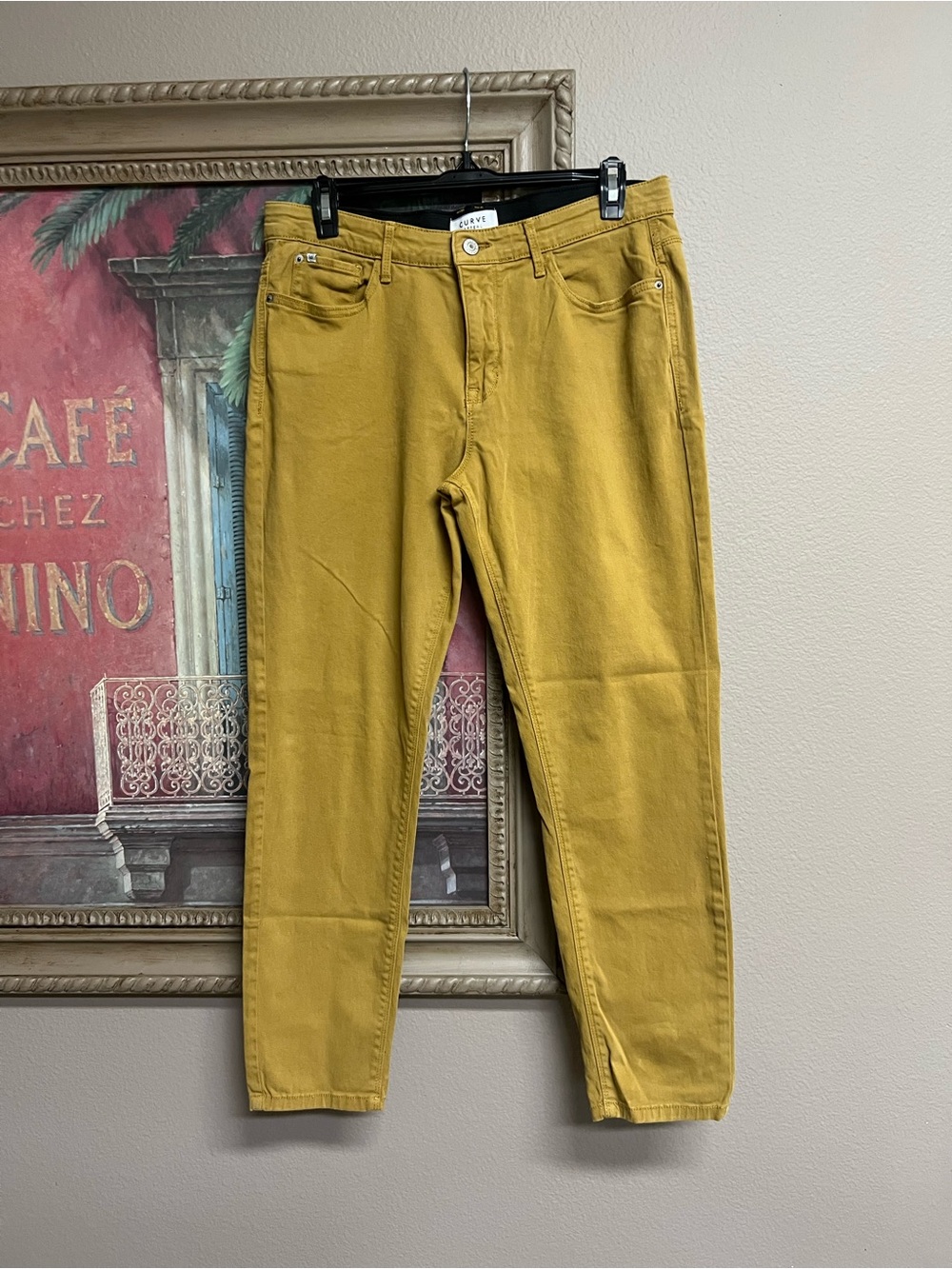 🍁Curve Appeal Straight Leg Women's Jeans in Mustard